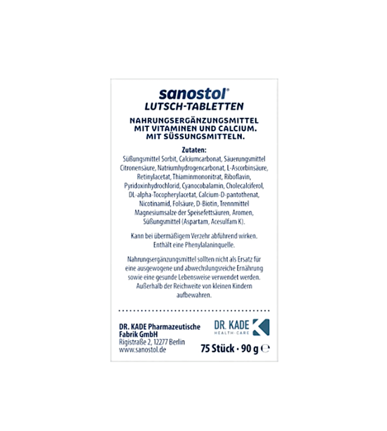 مکمل مولتی ویتامین + کلسیم سانستول (sanostol) اوریجینال اصل آلمان