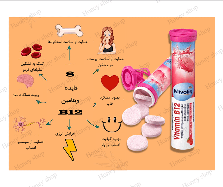 قرص جوشان ویتامین B12میوولیس اوریجینال اصل آلمان