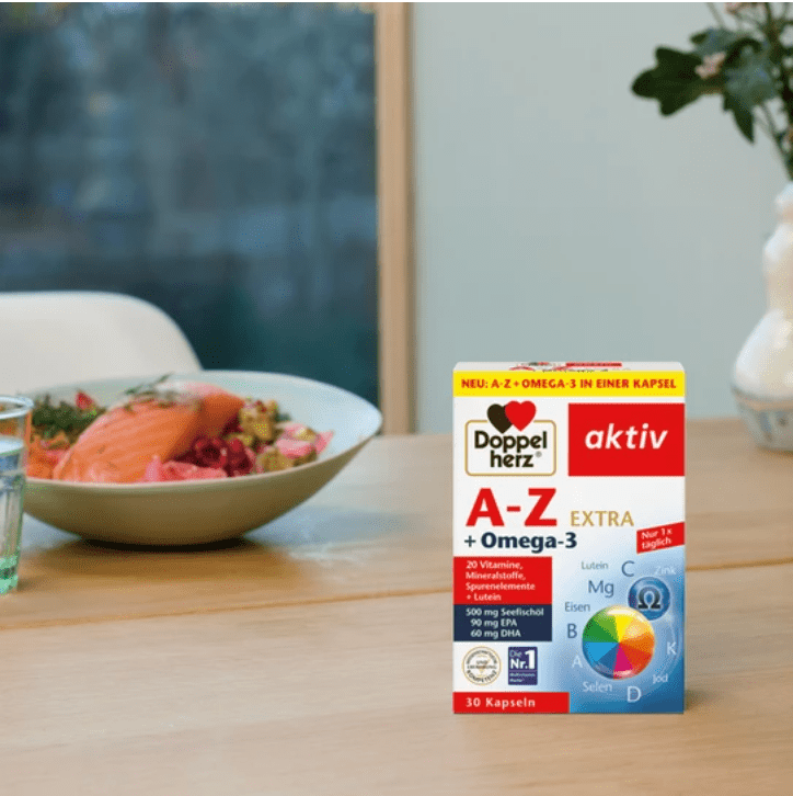 مولتی ویتامین A-Z و امگا ۳ اکسترا دوپل هرز اورجینال آلمان