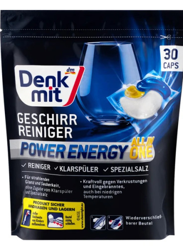 قرص ماشین ظرفشویی اورجینال آلمان Denkmit – بسته ۳۰ عددی