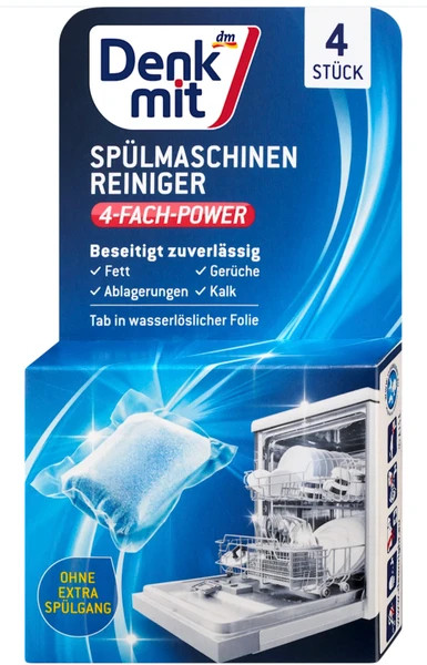 پاککننده ماشین ظرفشویی اورجینال آلمان Denkmit – بسته ۴ عددی