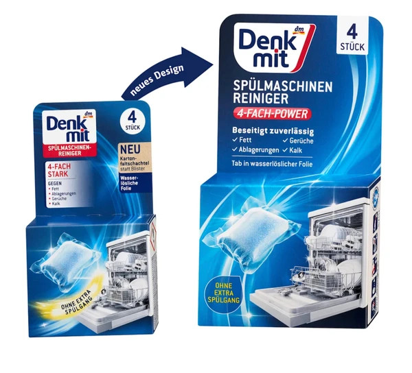 پاککننده ماشین ظرفشویی اورجینال آلمان Denkmit – بسته ۴ عددی