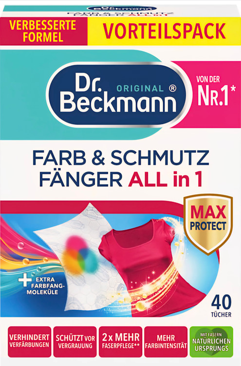 دستمال رنگگیر و چرکگیر لباس Dr. Beckmann All-in-One