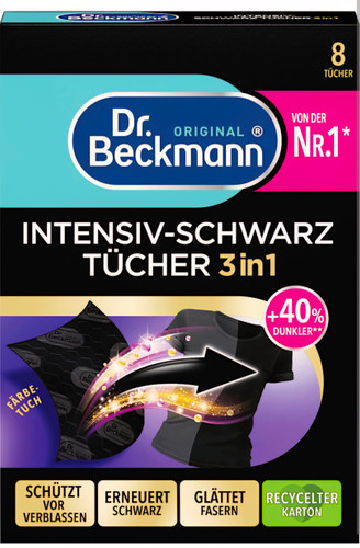دستمال محافظ رنگ مشکی Dr. Beckmann Intensive Schwarz 3in1