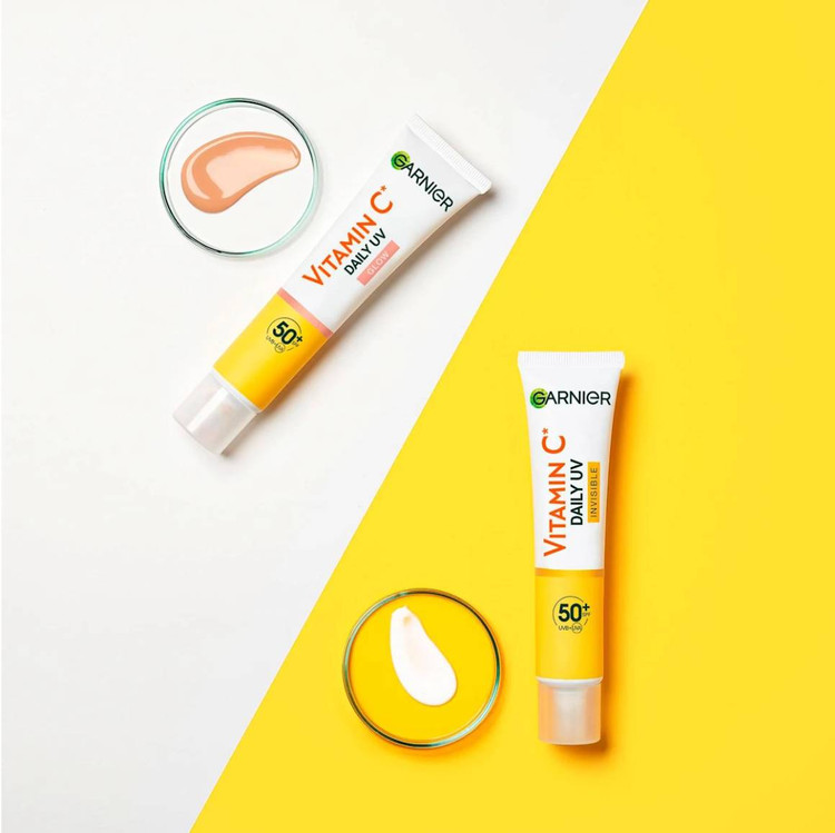 ضد آفتاب ویتامین C گارنیر SPF 50 مدل Daily UV Glow (بیرنگ و رنگی) اورجینال