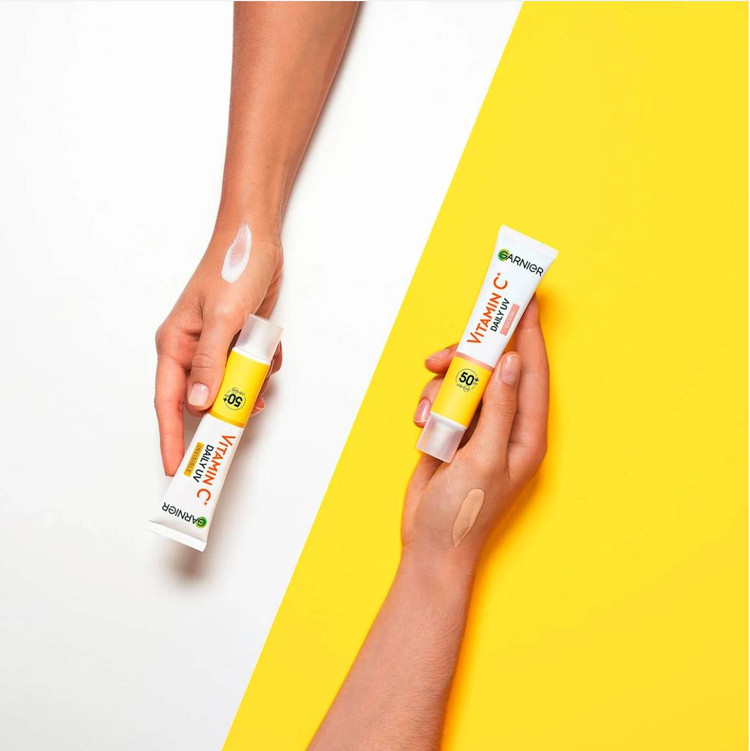 ضد آفتاب ویتامین C گارنیر SPF 50 مدل Daily UV Glow (بیرنگ و رنگی) اورجینال