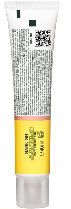ضد آفتاب گارنیر ویتامین C SPF50 (بیرنگ و رنگی) | ضد لک و سبک